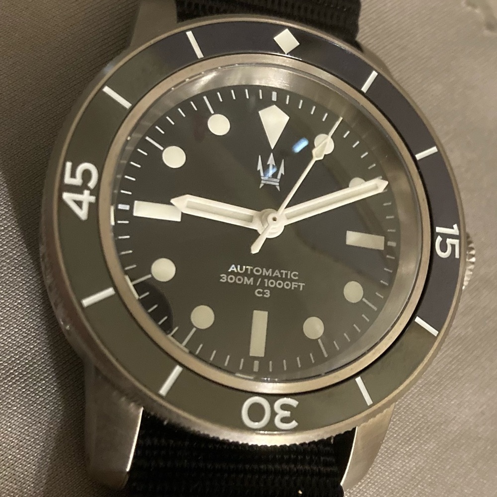 Titanium Dive Watch by Maratac. All Titanium with Sapphire Crystal Glass.